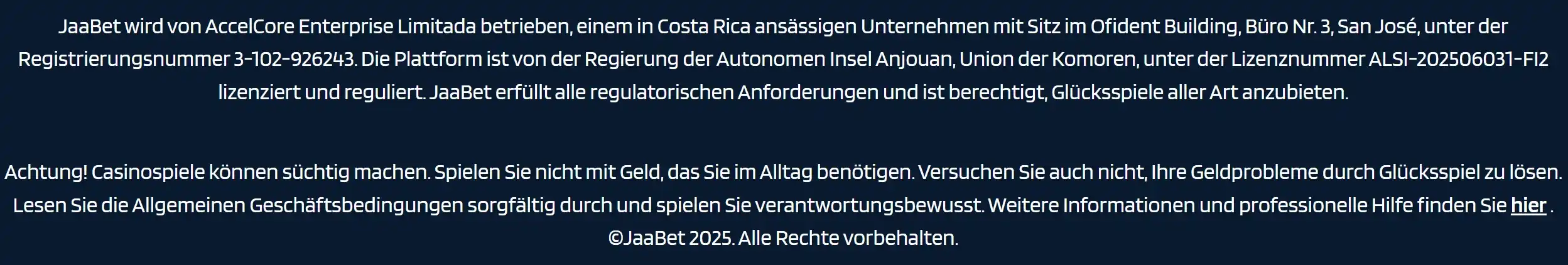 JaaBet Casino Sicherheit und Lizenzen
