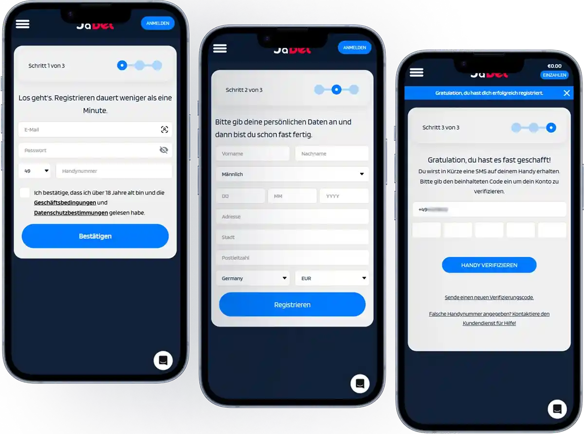 Wie Sie sich bei JaaBet registrieren